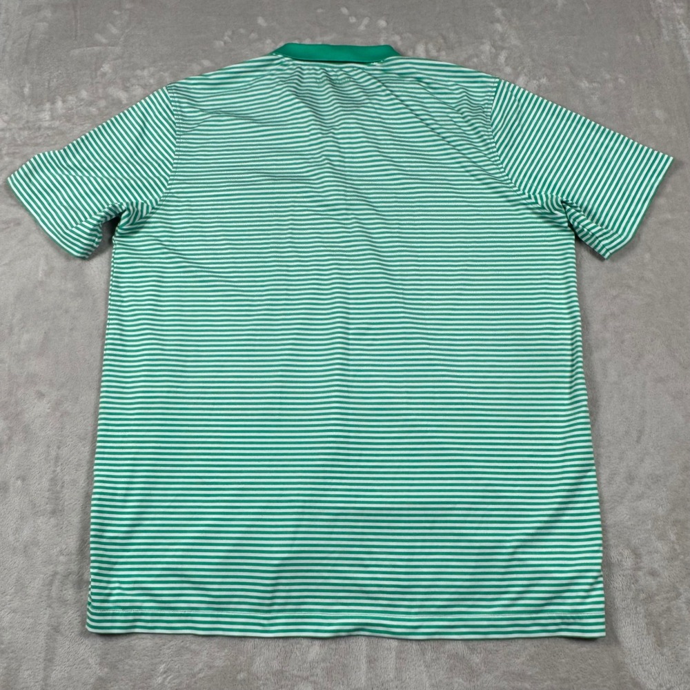 Vineyard Vines Polo Shirt Mens XL Green White Striped Performance Whale Logo - Picture 6 of 6